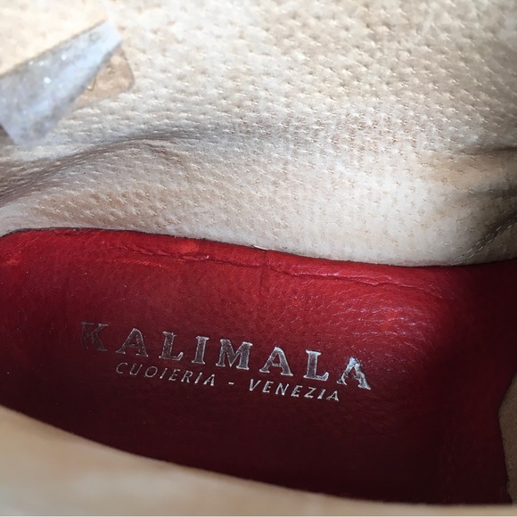 Kalimala Italian Hand Made Red Leather Ankle Boots Size 40 - Picture 9 of 10